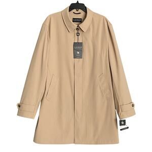 Lauren Ralph Lauren Coat Men's 44R All-Weather Coat Stanza Solid Khaki NEW